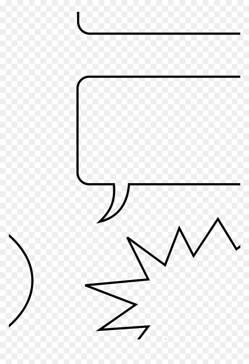 Line Art, HD Png Download - think bubble png