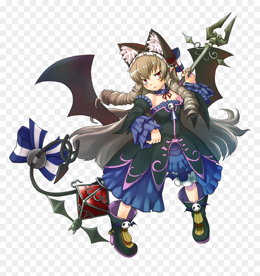 Thighhighs Elf Ears Dress Witch Anime Png Thighhighs - Trouble Witches Neo, Transparent Png - elf ears png