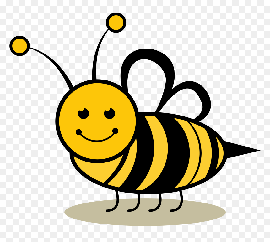 Cute Bee Png - Clip Art Of Honey Bee, Transparent Png - bee clipart png