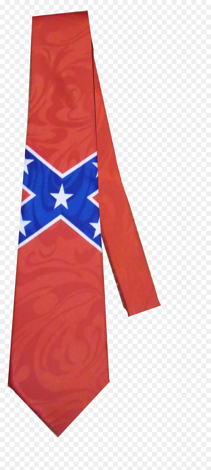 Red Tie With Single Blue Cross And White Stars - Rebel Flag, HD Png Download - red tie png