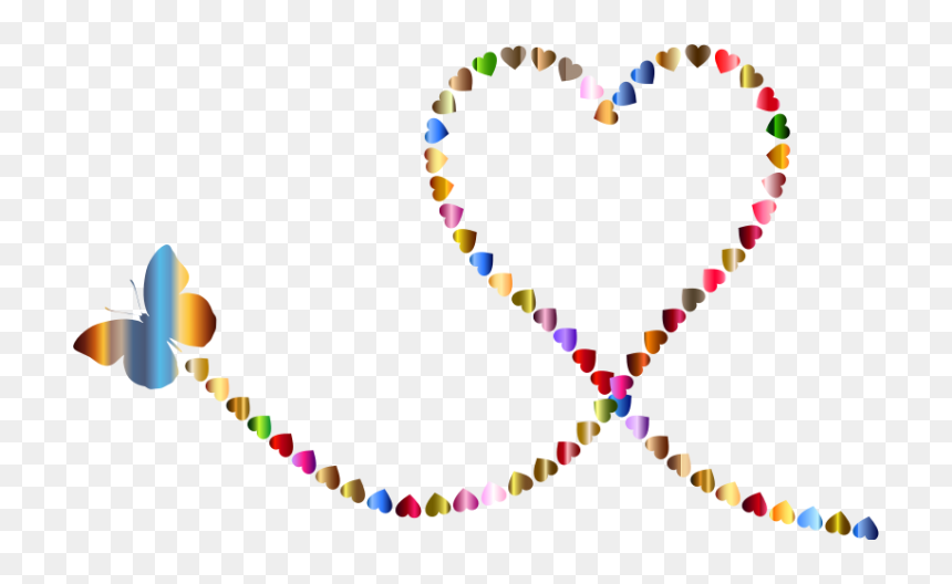 P Love Rr Letter - Flying Butterflies Heart Clipart, HD Png Download - sparkle trail png