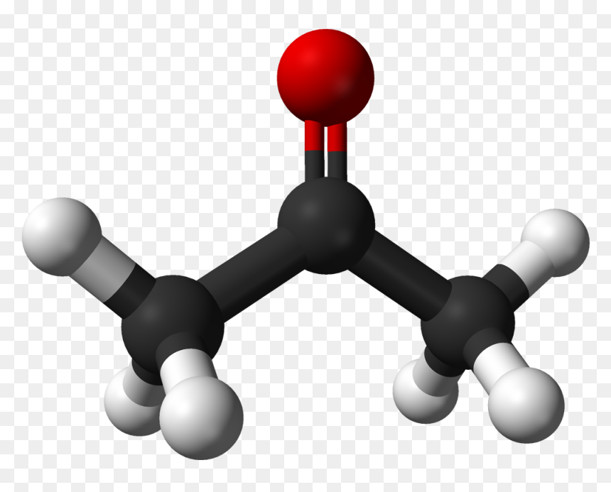 Acetone 3d Balls - Acetone 3d Structure, HD Png Download - scared png