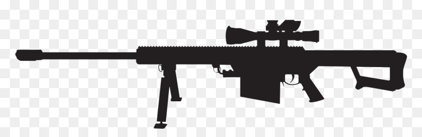 M107a1 20 Inch Black, HD Png Download - gun silhouette png