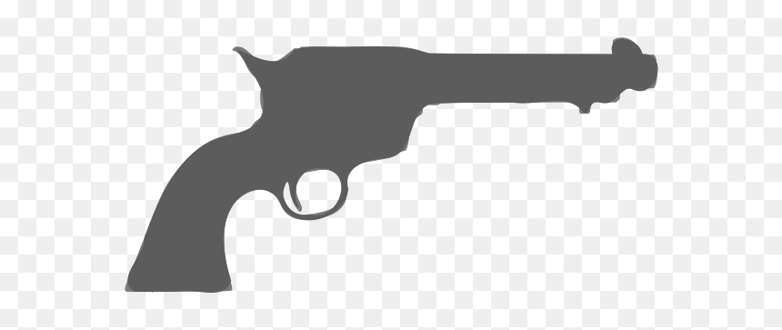 Gray Pistol Silhouette - 1873 Cap And Ball Revolver, HD Png Download - gun silhouette png