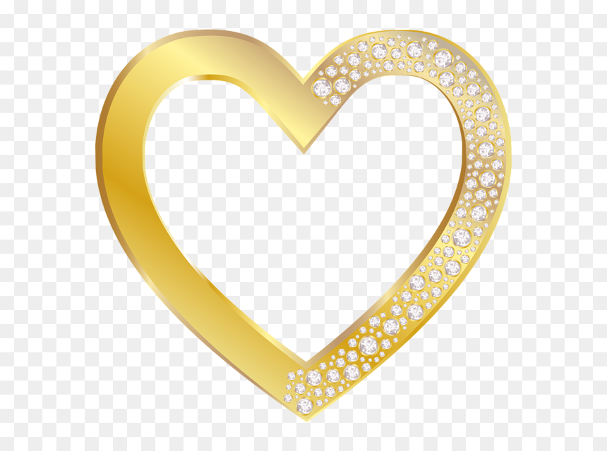Thumb Image - Golden Heart Frame Png, Transparent Png - gold heart png