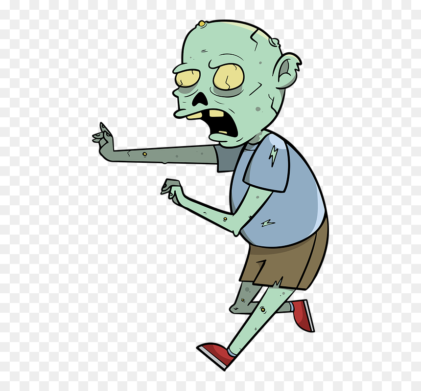 Zombie Clipart Creative Commons - ซอมบี้ วาด รูป ผี, HD Png Download - scared png