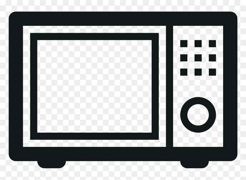 Microwave Png Black White , Png Download - Clipart Microwave Png, Transparent Png - microwave png