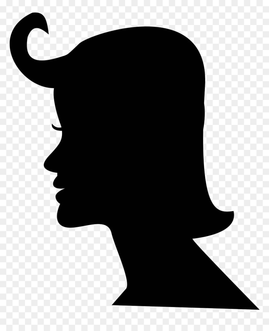 Female Short Hair - Woman Silhouette Png Transparent, Png Download - short hair png