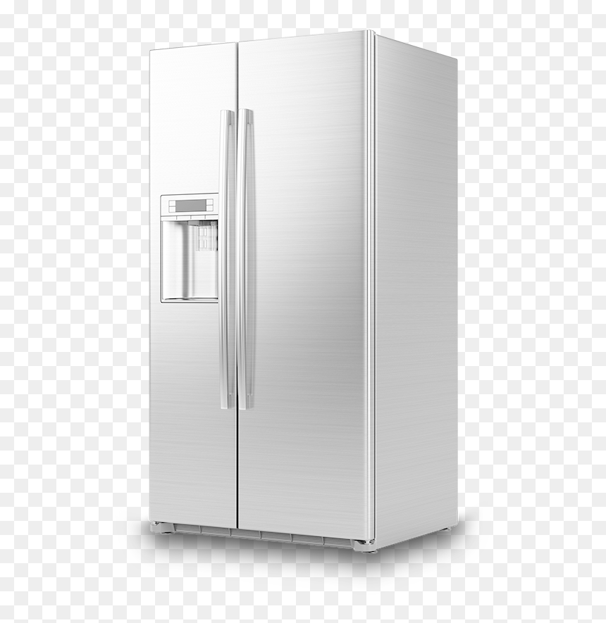 Stainless Steel Ge Refrigerator - Cabinetry, HD Png Download - refrigerator png