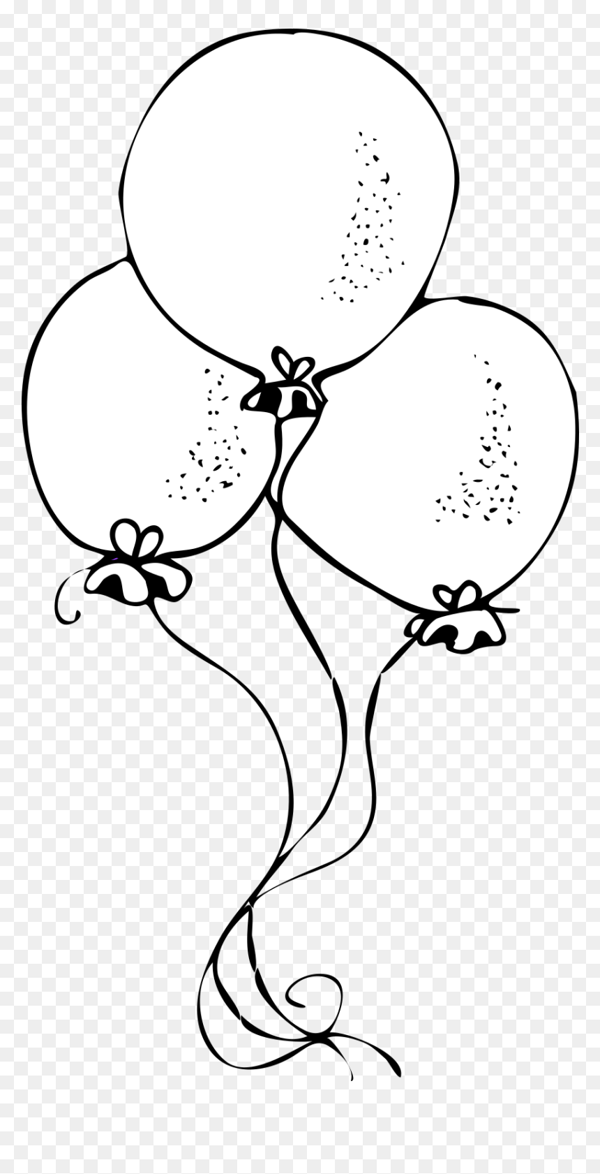 Clip Art Black And White, HD Png Download - white balloons png