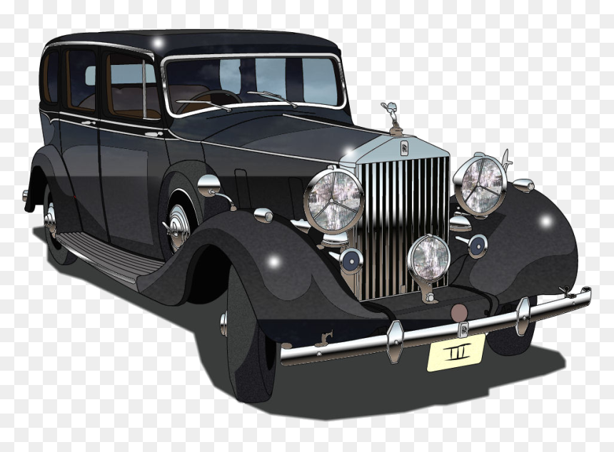 Rolls Royce Phantom Iii 1936 Transparent - Old Rolls Royce Png, Png Download - rolls royce png