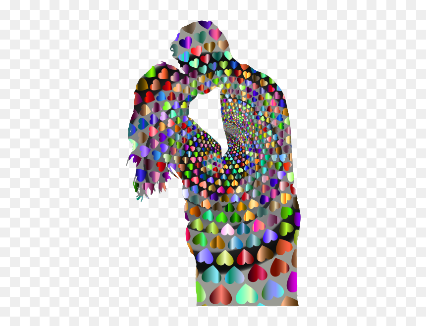 Scarf,kiss,international Kissing Day - Romantic Love Couple Png, Transparent Png - kisses png