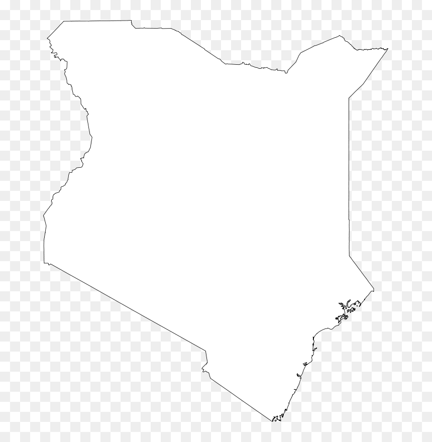 Kenya Outline Map - White Head Silhouette Png, Transparent Png - us map outline png