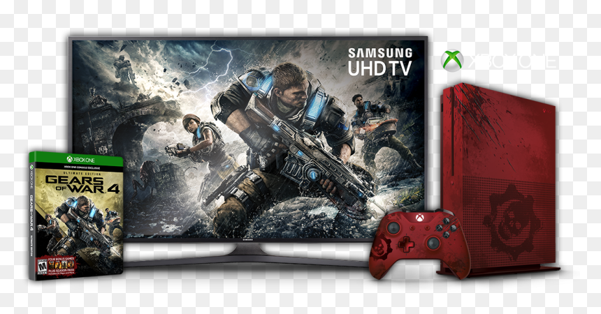 Xbox One S Gears Of War 4 Console Ultimate Edition - Gears Of War 4 Pc Png, Transparent Png - gears of war logo png