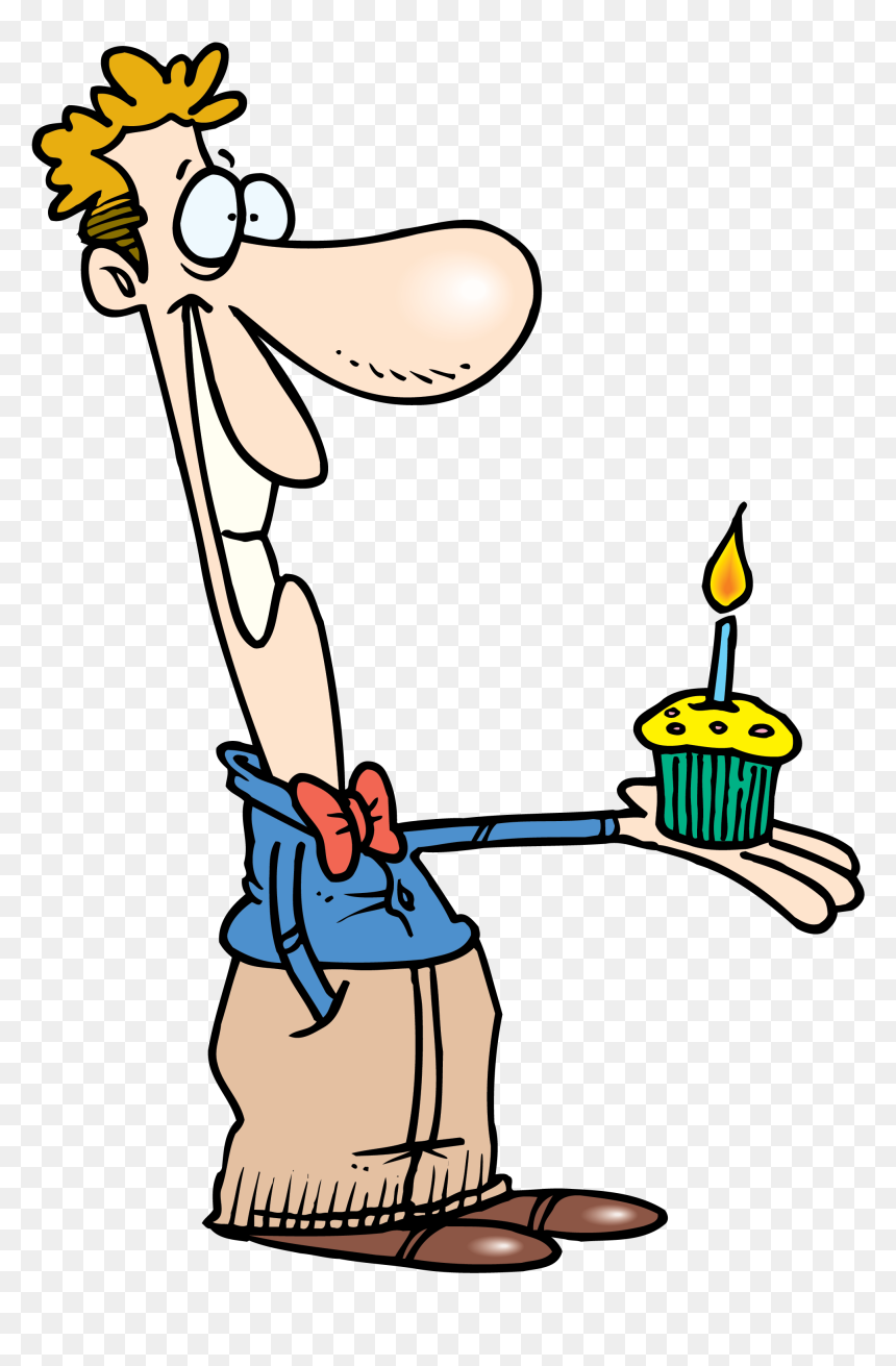 Old Clipart Fart 1 Thinking Man Happy - Male Happy Birthday Clipart, HD Png Download - happy man png
