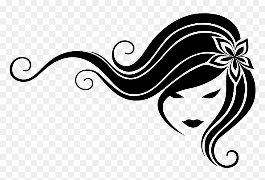 Clip Art Hair Silhouette Openclipart Illustration - Hairdresser, HD Png Download - girl hair png