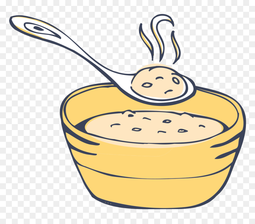 Bowl Of Porridge Clipart, HD Png Download - oatmeal png