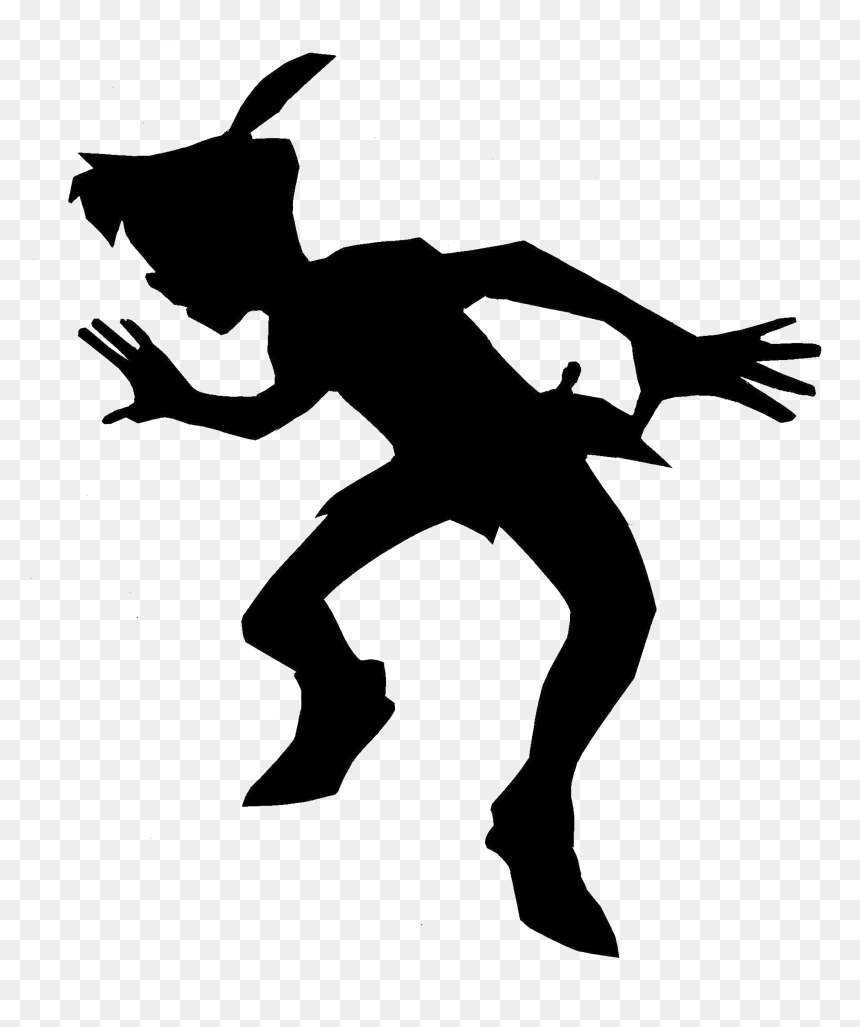 Peter Pan Png - Peter Pan Silhouette Transparent, Png Download - peter pan png