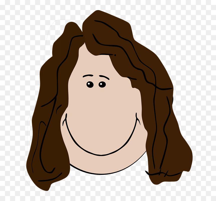 Ugly Girl With Long Brown Hair, HD Png Download - girl hair png
