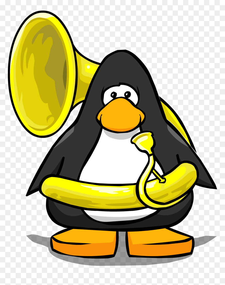 Penguin With Top Hat, HD Png Download - tuba png