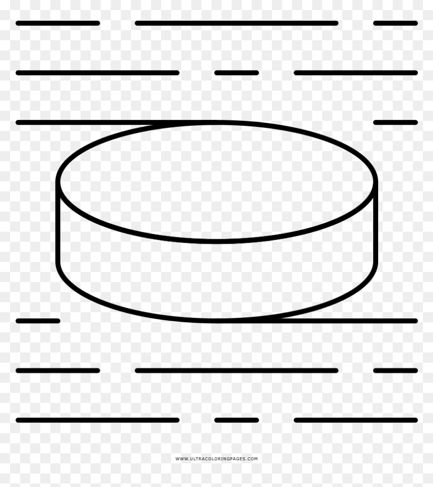 Hockey Puck Coloring Page - Line Art, HD Png Download - hockey puck png