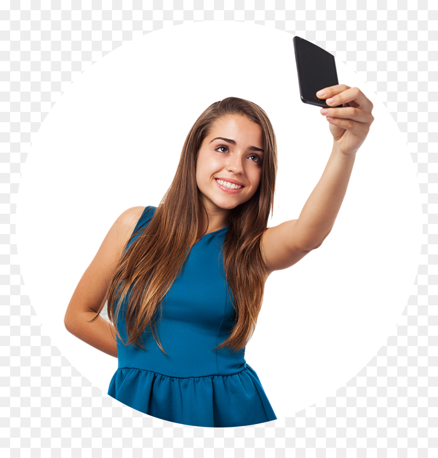Girl Selfie Png - Girl Taking Selfie Png, Transparent Png - girl hair png