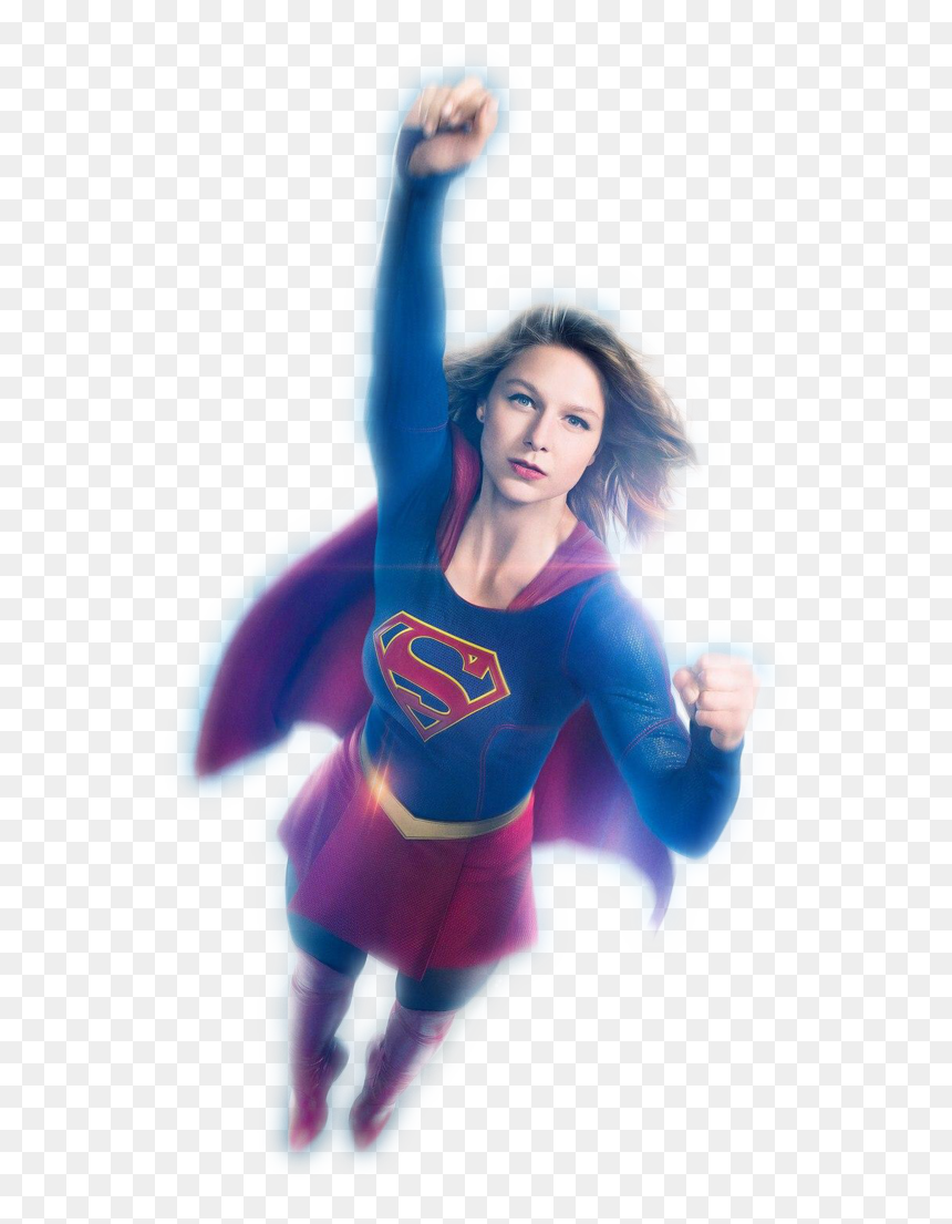Action Supergirl Png Image Background - Supergirl Hd, Transparent Png - superman flying png
