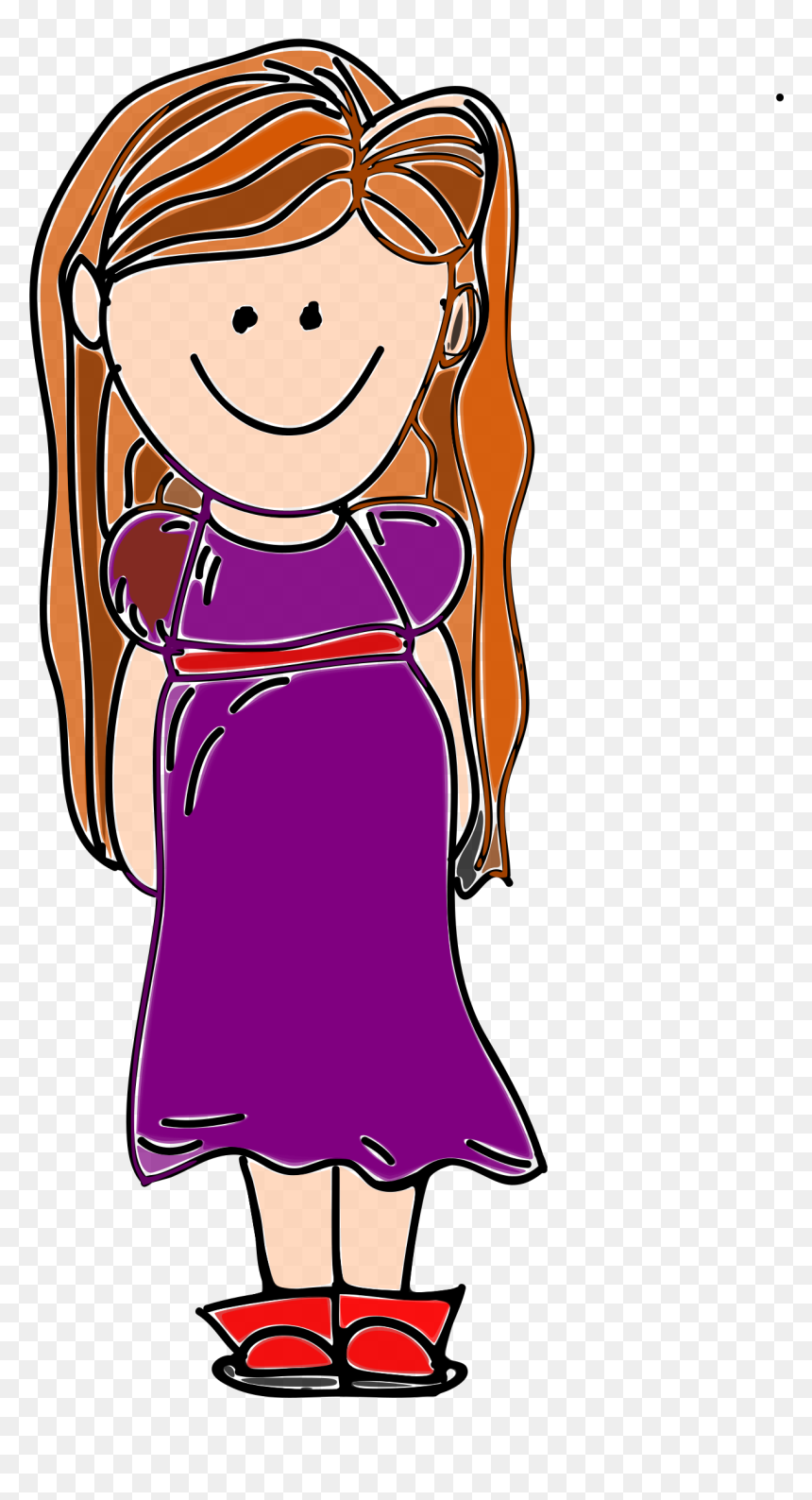 Girl Long Hair Transparent & Png Clipart Free Download - Girl Long Hair Clip Art, Png Download - girl hair png