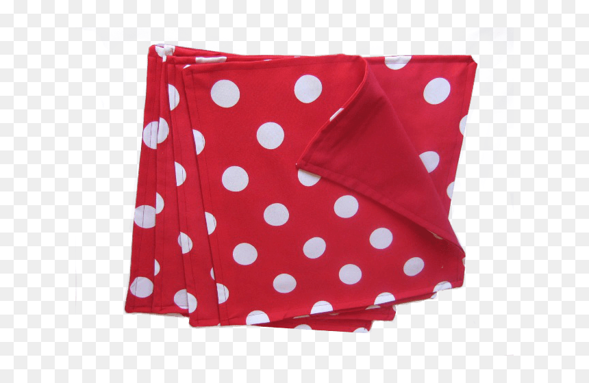 Placemat Polka Dot White On Red - Okonomiyaki Kij, HD Png Download - white polka dots png