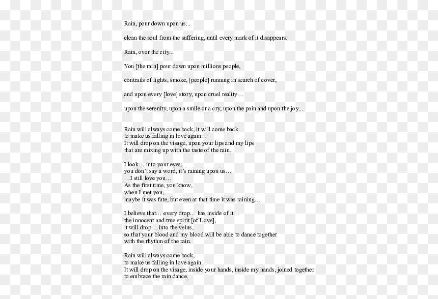 Document, HD Png Download - falling rain png
