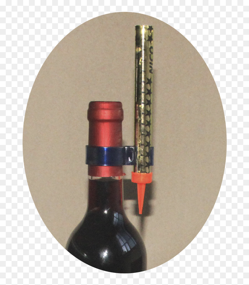 Ice Fountain Candle Clip - Wine Bottle, HD Png Download - flute png