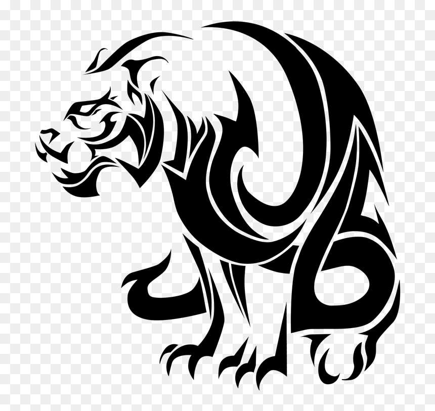 S For Tattoos Clip Art Library Tribal - Tribal Tiger Tattoo Png, Transparent Png - tribal tattoo png