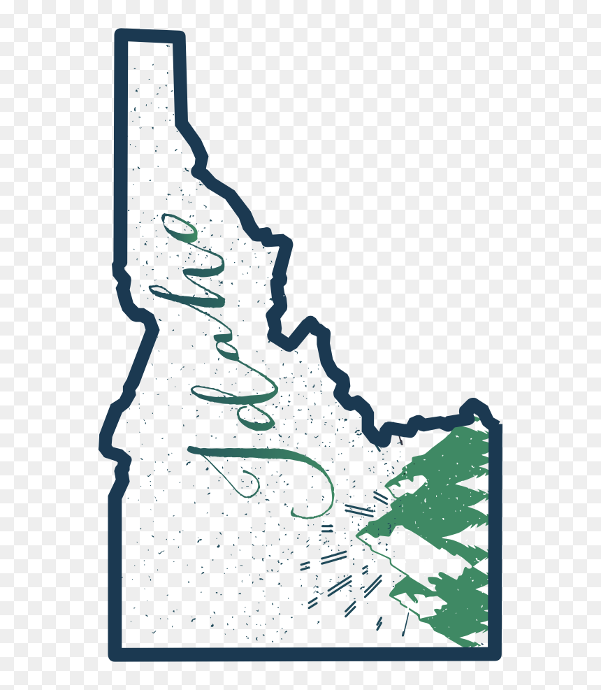 Transparent Mountain Outline Png - Idaho Outline, Png Download - mountain outline png