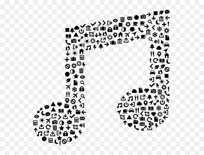 Musical Note With Net Icons - Art Music, HD Png Download - music notes transparent png