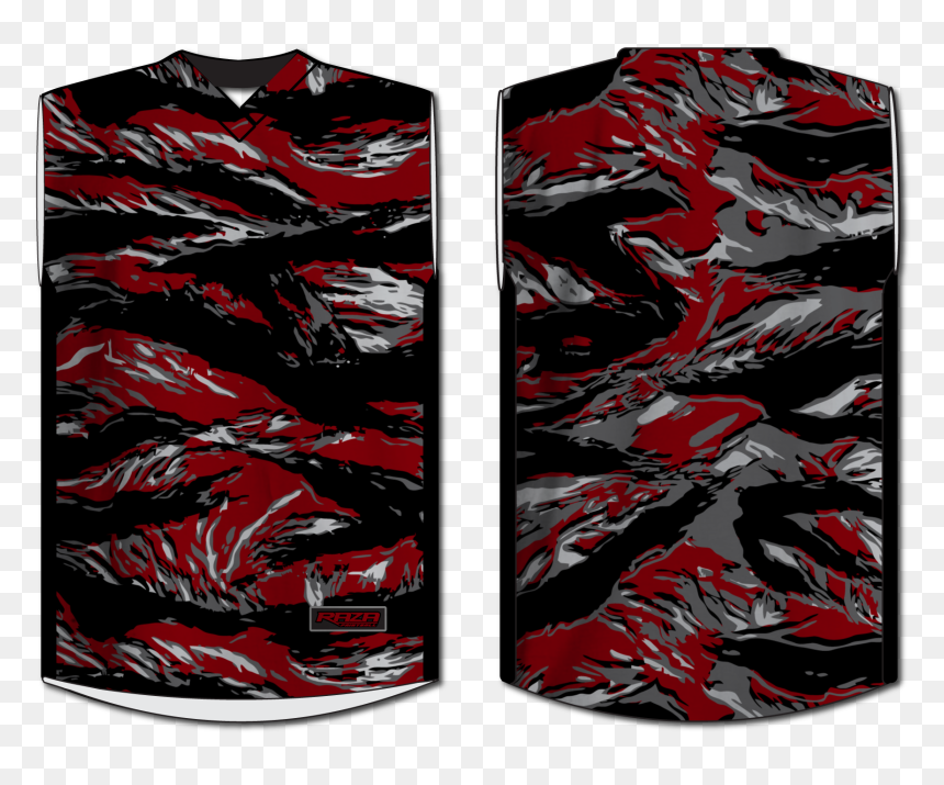 Red Tiger Stripe Sleeveless Budget Baller - Sleeveless Shirt, HD Png Download - tiger stripes png