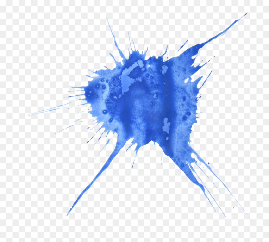 Blue Watercolor Splatter 18 1024×872 - Aquarela Png Azul, Transparent Png - mud splatter png