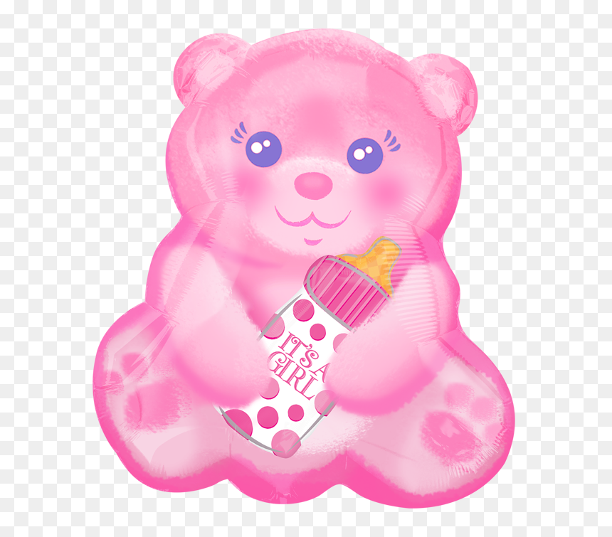 It"s A Girl Bear Foil Balloon - Orsetto Bimba, HD Png Download - it's a girl png