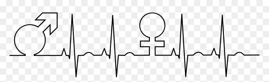 Line Art,angle,symmetry - Gender Symbol, HD Png Download - ekg png
