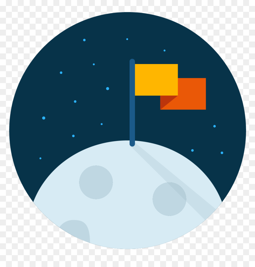 Moon Flag Icon Vector - Vector Flag Icon Png, Transparent Png - moon icon png