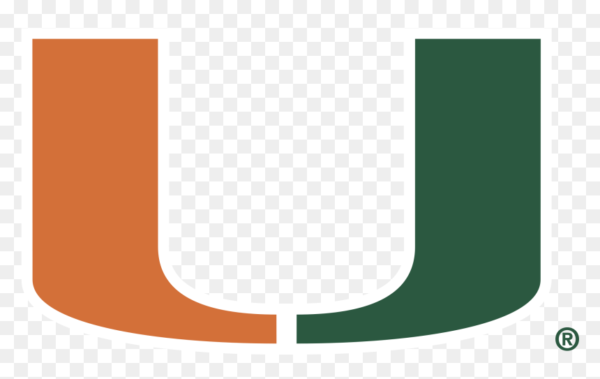 Miami Hurricanes Logo Png Transparent Clipart , Png - Transparent Miami Hurricanes Logo, Png Download - miami hurricanes logo png