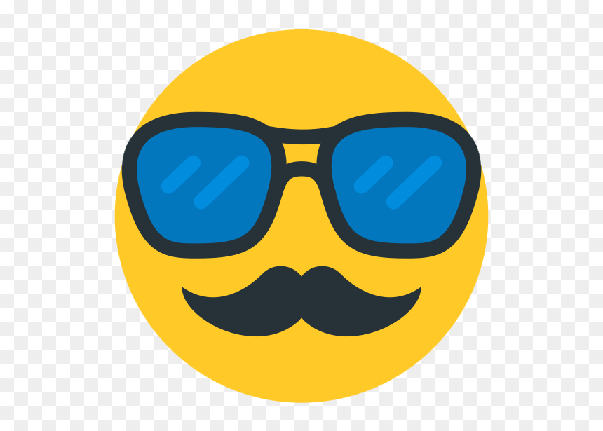 Cool Whatsapp Hipster Emoji Png Photos - Smiley, Transparent Png - cool sunglasses png