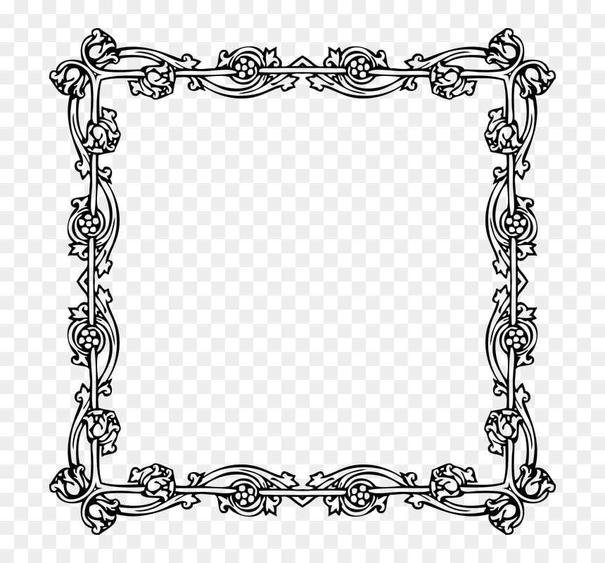 Victorian, Vintage, Floral, Flourish, Ornamental - Victorian Era Frame, HD Png Download - victorian frame png