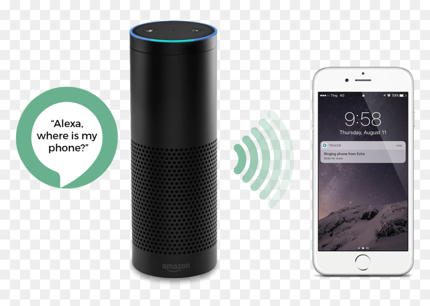 Trackr - Trackr Alexa, HD Png Download - amazon echo png