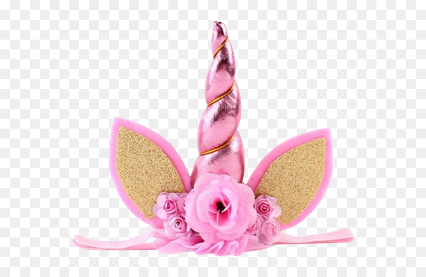 Flower Headband Png - Pink Unicorn Horn, Transparent Png - headband png