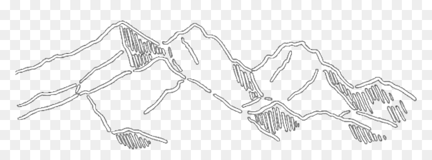 #ftestickers #mountain #outline #doodle #white - Doodle White Png, Transparent Png - mountain outline png