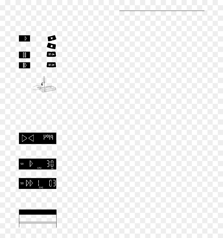 Black-and-white, HD Png Download - vhs play png