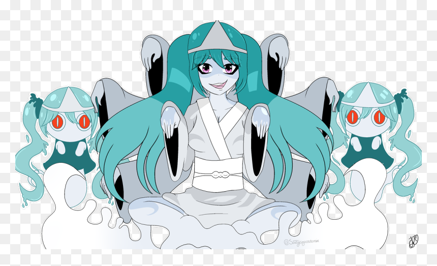 Hatsune Miku Belongs To Crypton Future Media Ghosts - Cartoon, HD Png Download - miku png