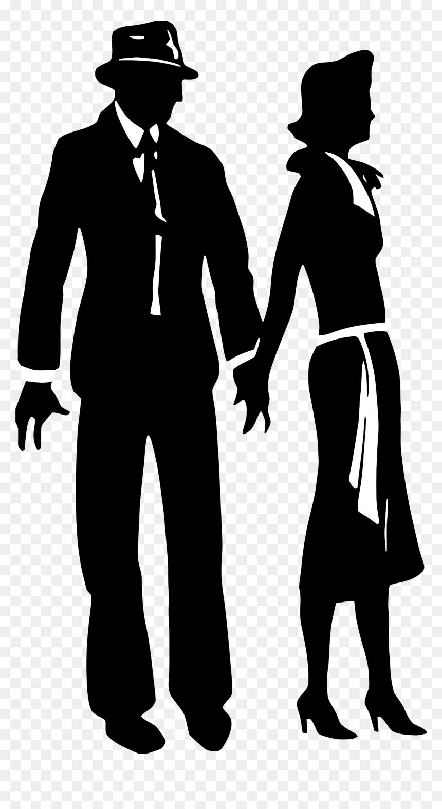 Couple Silhouette Clip Arts - Theater Clipart Silhouette, HD Png Download - couple silhouette png