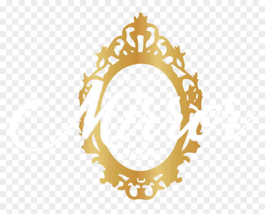 Com/wp Mirron Salon White Lettering - Vector Mirror Frame Png, Transparent Png - victorian frame png