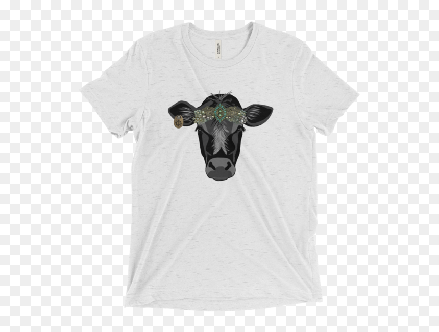 Cow Head Bandana T Shirt Graphic Tee - Wolf Alice T Shirt, HD Png Download - cow head png